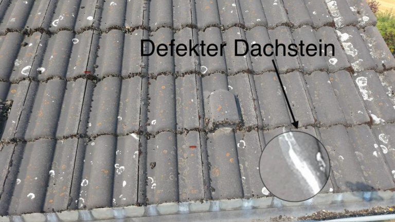Dachcheck mit festgestelltem Dachsteinschaden in Hürth